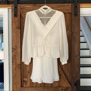 Vintage Ivory Blouse and Skirt